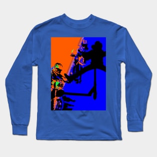 Comin' Through - Motocross Racers and Scooter Boy Long Sleeve T-Shirt